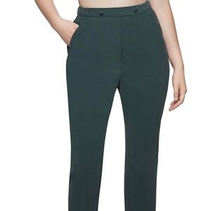 Forest green, straight leg pants